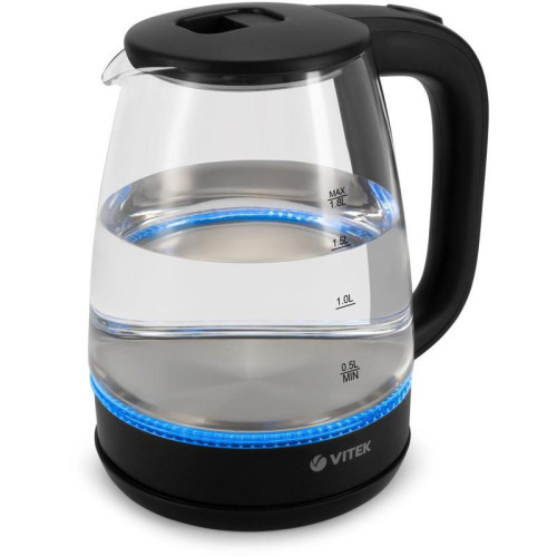 Чайник электрический Vitek VT-7032 1.8л. 1850Вт прозрачный/черный корпус: стекло Чайник электрический Vitek VT-7032 1.8л. 1850Вт прозрачный/черный корпус: стекло