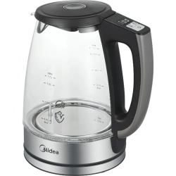 Чайник Midea/ Чайник Midea, мощность 2200 Вт, объем 1.7 л, цифровой дисплей, регулировка температуры нагрева, 6 режимов нагрева, поддержание температуры, подсветка
