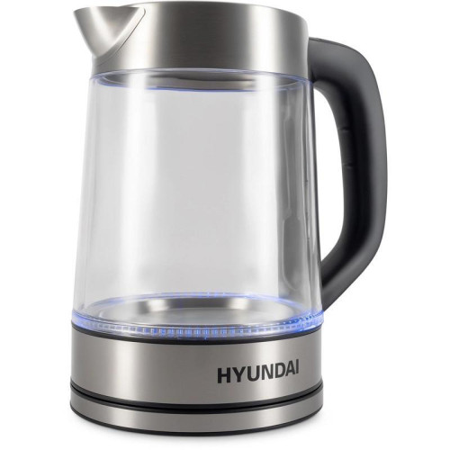 Чайник электрический Hyundai HYK-G4015 1.9л. 2200Вт черный/серебристый корпус: стекло