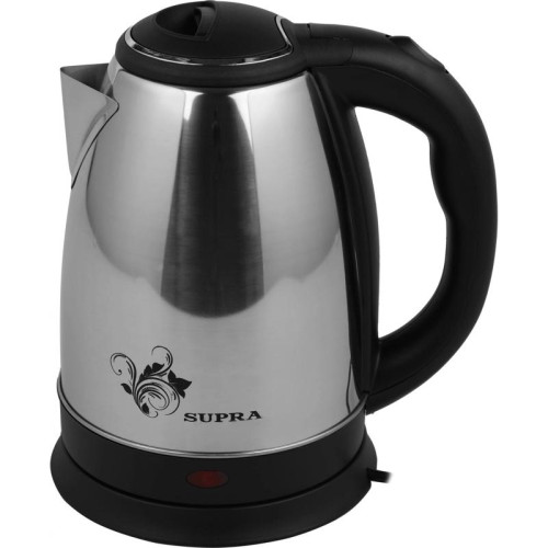 Чайник электрический Supra KES-1802S 1.8л. 1500Вт нержавеющая сталь/черный корпус: металл/пластик (12951)