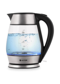Чайник электрический Vitek VT-7037 1.8л. 2200Вт прозрачный корпус: стекло