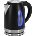 Чайник электрический Vitek VT-WK1065 1.7л. 2000Вт черный/серебристый корпус: металл