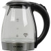 Чайник электрический Hyundai HYK-G2030 1.7л. 2200Вт черный корпус: стекло/пластик