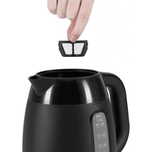 Чайник электрический Polaris PWK 0723DDW 1.8л. 2200Вт черный корпус: пластик (026600)