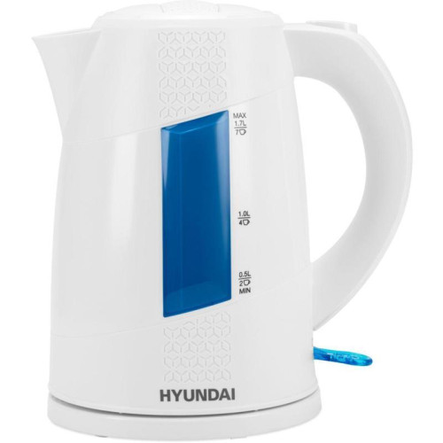 Чайник электрический Hyundai HYK-P2407 1.7л. 2200Вт белый/голубой корпус: пластик