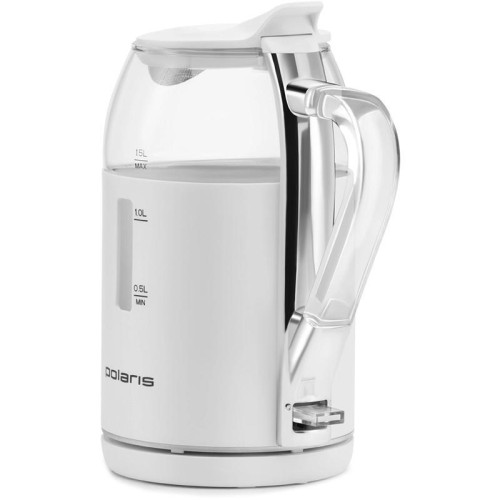 Чайник электрический Polaris PWK 1563CGL 1.5л. 2200Вт белый/прозрачный корпус: стекло/пластик Чайник электрический Polaris PWK 1563CGL 1.5л. 2200Вт белый/прозрачный корпус: стекло/пластик