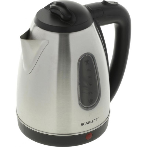 Чайник электрический Scarlett SC-EK21S20 1.8л. 1600Вт черный/серебристый корпус: металл/пластик (EK21S20)