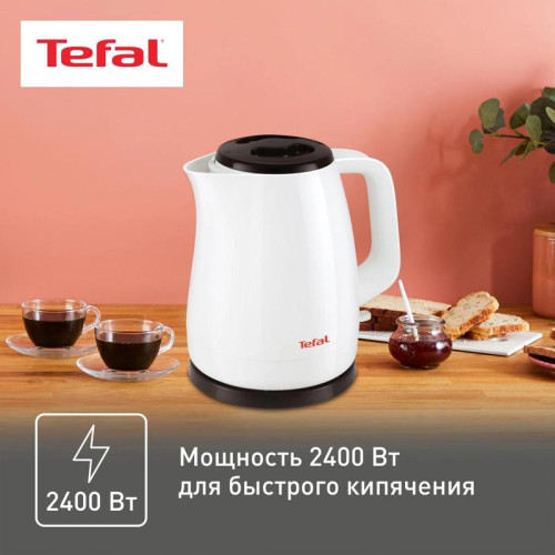 Чайник электрический Tefal KO150130 1.5л. 2400Вт белый корпус: пластик (7211002180)
