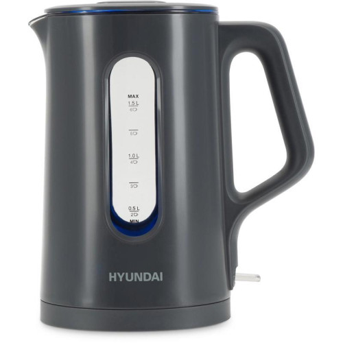 Чайник электрический Hyundai HYK-G4508 1.5л. 1700Вт серый/прозрачный корпус: стекло