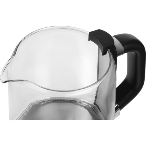 Чайник электрический Hyundai HYK-G5501 1.7л. 2200Вт серебристый/черный корпус: стекло
