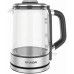 Чайник электрический Hyundai HYK-G5501 1.7л. 2200Вт серебристый/черный корпус: стекло