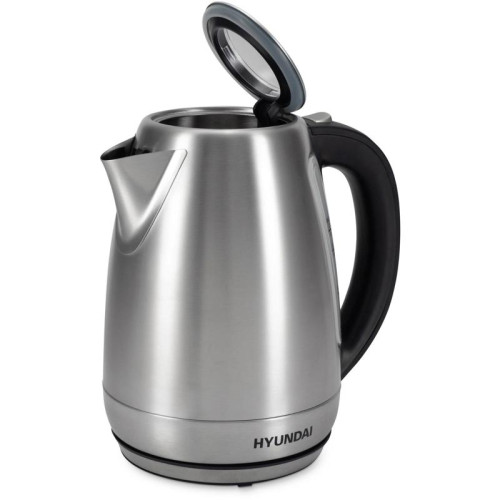 Чайник электрический Hyundai HYK-S8408 1.7л. 2200Вт серебристый матовый/черный корпус: металл
