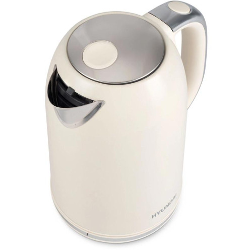 Чайник электрический Hyundai HYK-S9900 1.7л. 2200Вт молочный/серебристый корпус: металл