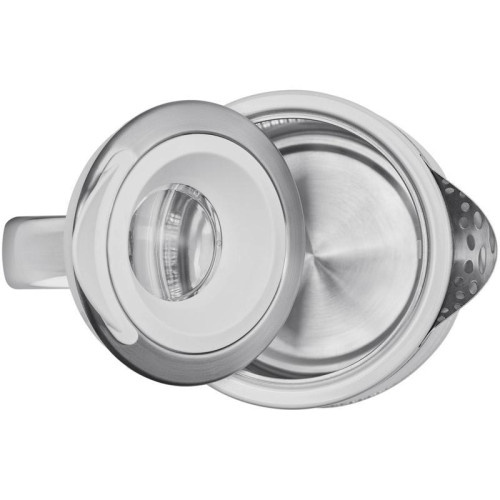 Чайник электрический Polaris PWK 1715 CGL 1.7л. 2200Вт белый корпус: стекло/металл