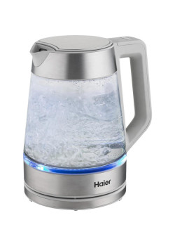 Чайник электрический Haier HK-501 1.7л. 2400Вт серый корпус: стекло/пластик (TD0036930RU)