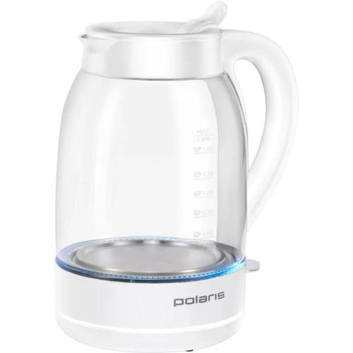 Чайник электрический Polaris PWK 1797CGL 1.8л. 2200Вт белый корпус: пластик/стекло