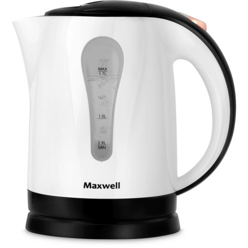 Чайник электрический Maxwell MW-1079 1.7л. 2200Вт белый/черный корпус: пластик