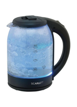 Чайник электрический Scarlett SC-EK27G90 1.7л. 1800Вт черный корпус: стекло