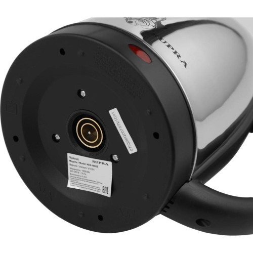 Чайник электрический Supra KES-1802S 1.8л. 1500Вт нержавеющая сталь/черный корпус: металл/пластик (12951)