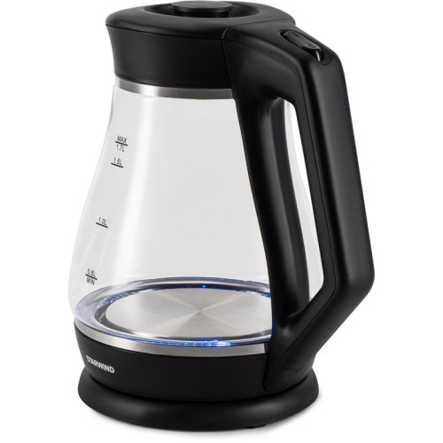 Чайник электрический Starwind SKS2035 1.7л. 2200Вт черный корпус: стекло/пластик