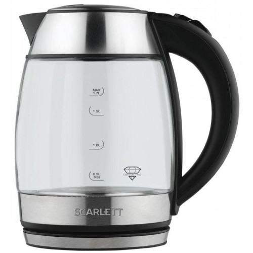 Чайник электрический Scarlett SC-EK27G94 1.7л. 2200Вт нержавеющая сталь корпус: стекло/металл (EK27G94)