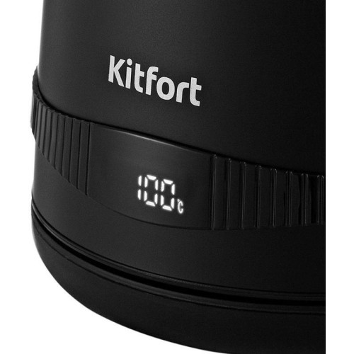 Чайник электрический Kitfort КТ-6121-1 1.7л. 2200Вт черный корпус: металл/пластик Чайник электрический Kitfort КТ-6121-1 1.7л. 2200Вт черный корпус: металл/пластик
