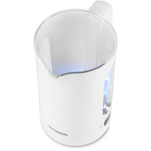 Чайник электрический Hyundai HYK-G5510 1.5л. 2200Вт белый/прозрачный корпус: стекло