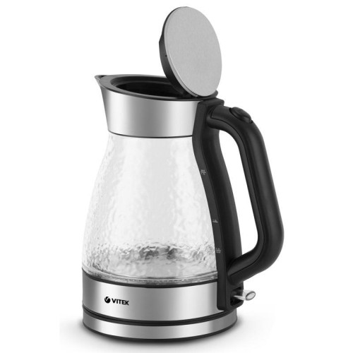 Чайник электрический Vitek VT-8808 1.7л. 2200Вт прозрачный/нержавеющая сталь корпус: стекло/металл