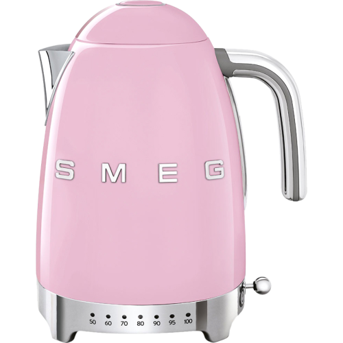 Стиль 50-х г., чайник электрический, 1.7 л , 2400 Вт, корпус из нержавеющей стали, регулировка температуры, розовый