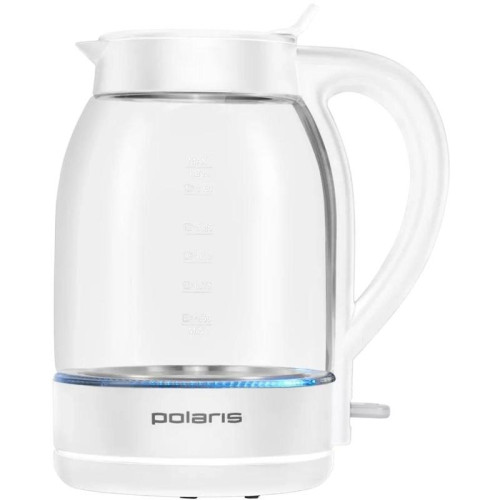 Чайник электрический Polaris PWK 1797CGL 1.8л. 2200Вт белый корпус: пластик/стекло