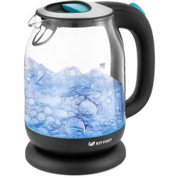 Чайник электрический Kitfort КТ-654-1 1.7л. 2200Вт голубой корпус: стекло/пластик