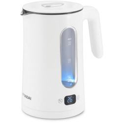 Чайник электрический Hyundai HYK-G5510 1.5л. 2200Вт белый/прозрачный корпус: стекло
