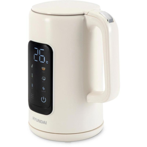 Чайник электрический Hyundai HYK-S4606 1.7л. 2200Вт кремовый корпус: металл