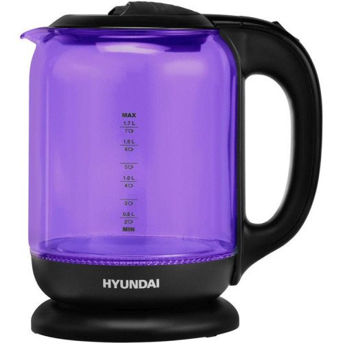 Чайник электрический Hyundai HYK-G5809 1.7л. 2200Вт фиолетовый/черный корпус: стекло