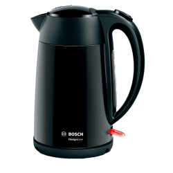Чайник BOSCH TWK3P423 мощность — 2400Вт; объем — 1.7л; корпус — нержавеющая сталь; фильтр от накипи, цвет — черный