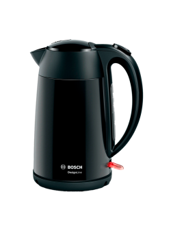 Чайник BOSCH TWK3P423 мощность — 2400Вт; объем — 1.7л; корпус — нержавеющая сталь; фильтр от накипи, цвет — черный