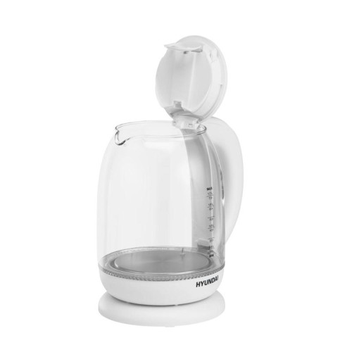 Чайник электрический Hyundai HYK-S3808 1.7л. 2200Вт белый корпус: стекло