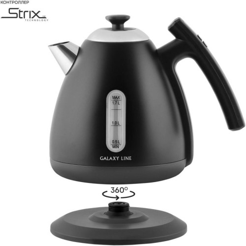 Чайник электрический Galaxy Line GL 0343 1.7л. 2200Вт черный корпус: металл/пластик (ГЛ0343ЛНЕФ)
