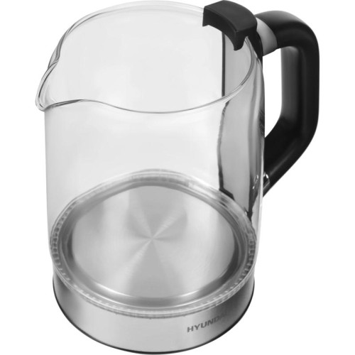 Чайник электрический Hyundai HYK-G5501 1.7л. 2200Вт серебристый/черный корпус: стекло