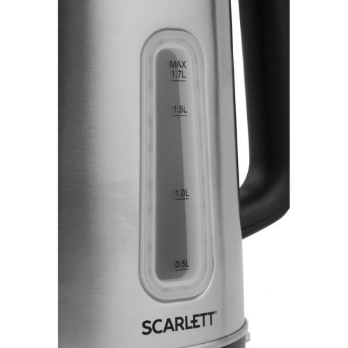 Чайник электрический Scarlett SC-EK21S23 1.7л. 2200Вт серебристый/черный корпус: металл