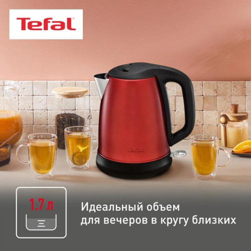 Чайник электрический Tefal Confidence KI270530 1.7л. 2400Вт красный корпус: металл/пластик (7211002431) Чайник электрический Tefal Confidence KI270530 1.7л. 2400Вт красный корпус: металл/пластик (7211002431)