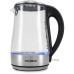 Чайник электрический Hyundai HYK-G8406 1.7л. 2200Вт прозрачный/черный корпус: металл