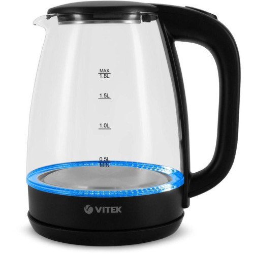 Чайник электрический Vitek VT-7032 1.8л. 1850Вт прозрачный/черный корпус: стекло Чайник электрический Vitek VT-7032 1.8л. 1850Вт прозрачный/черный корпус: стекло