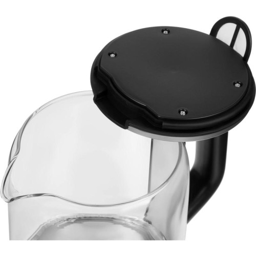 Чайник электрический Hyundai HYK-G5501 1.7л. 2200Вт серебристый/черный корпус: стекло