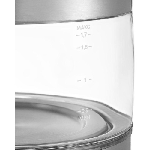 Чайник электрический Kitfort КТ-6172 1.7л. 2200Вт нержавеющая сталь корпус: стекло/металл