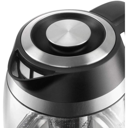 Чайник электрический Redmond KG227 1.7л. 2200Вт черный корпус: пластик/стекло