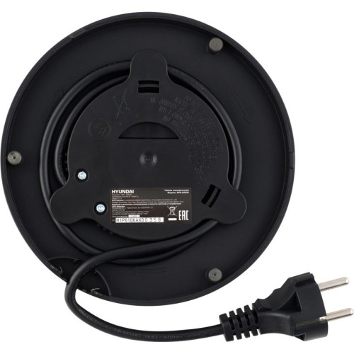 Чайник электрический Hyundai HYK-G3036 1.7л. 2200Вт черный/прозрачный корпус: стекло/пластик