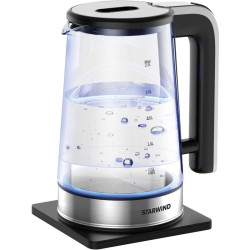 Чайник электрический Starwind SKG4043 2.2л. 1800Вт черный/серебристый корпус: стекло