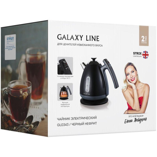 Чайник электрический Galaxy Line GL 0343 1.7л. 2200Вт черный корпус: металл/пластик (ГЛ0343ЛНЕФ)