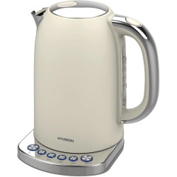 Чайник электрический Hyundai HYK-S5600 1.7л. 2200Вт кремовый/серебристый корпус: металл